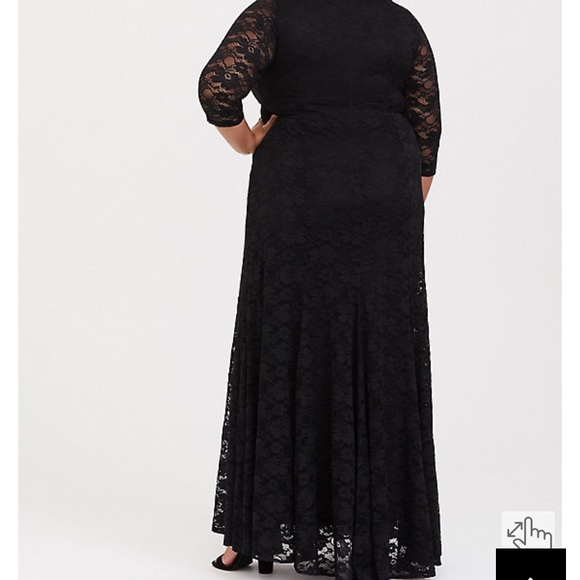 NEW torrid special occasion black lace evening gown - Picture 5 of 10